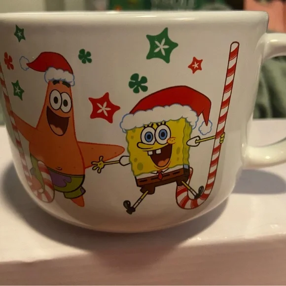 Festive SpongeBob and Patrick Holiday Mug - White - Picture 1 of 6